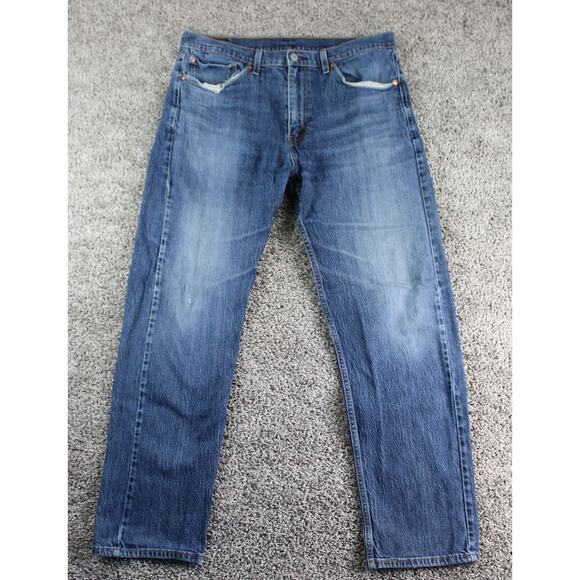 Levi's Other - Levis 505 Jeans Mens 36X32 Blue Regular Fit Mid Rise Straight Leg Denim Pants